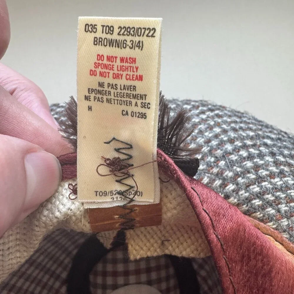 St Michael Vintage Trilby Hat Unisex Size 6 3/4 55cm Brown Tweed Multicolor